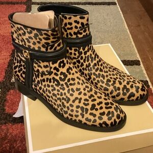 Michael Kors Leopard Print Ankle Boots